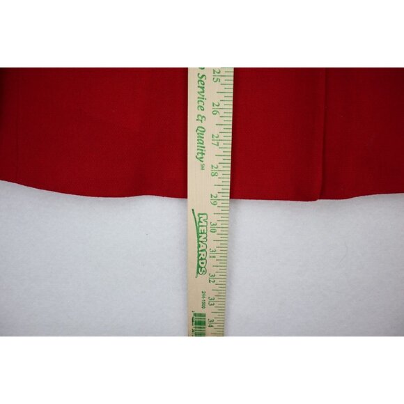 Mark Alexander Vintage Skirt Suit Size 12P Red Pleated Midi - Picture 9 of 16